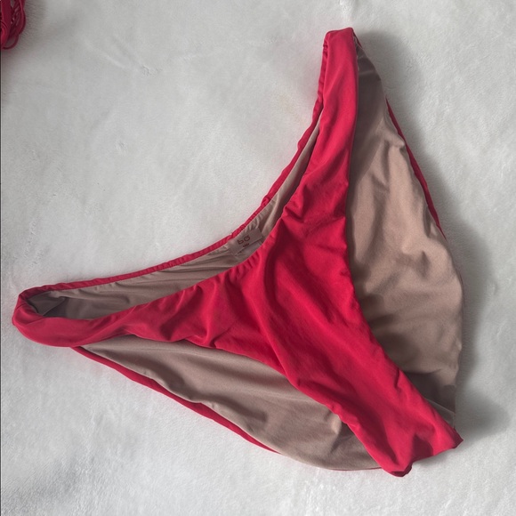 PQ SWIM Isla Bikini Set (Triangle Macrame Top and Basic Ruched Bottom) in Milos - Picture 12 of 16